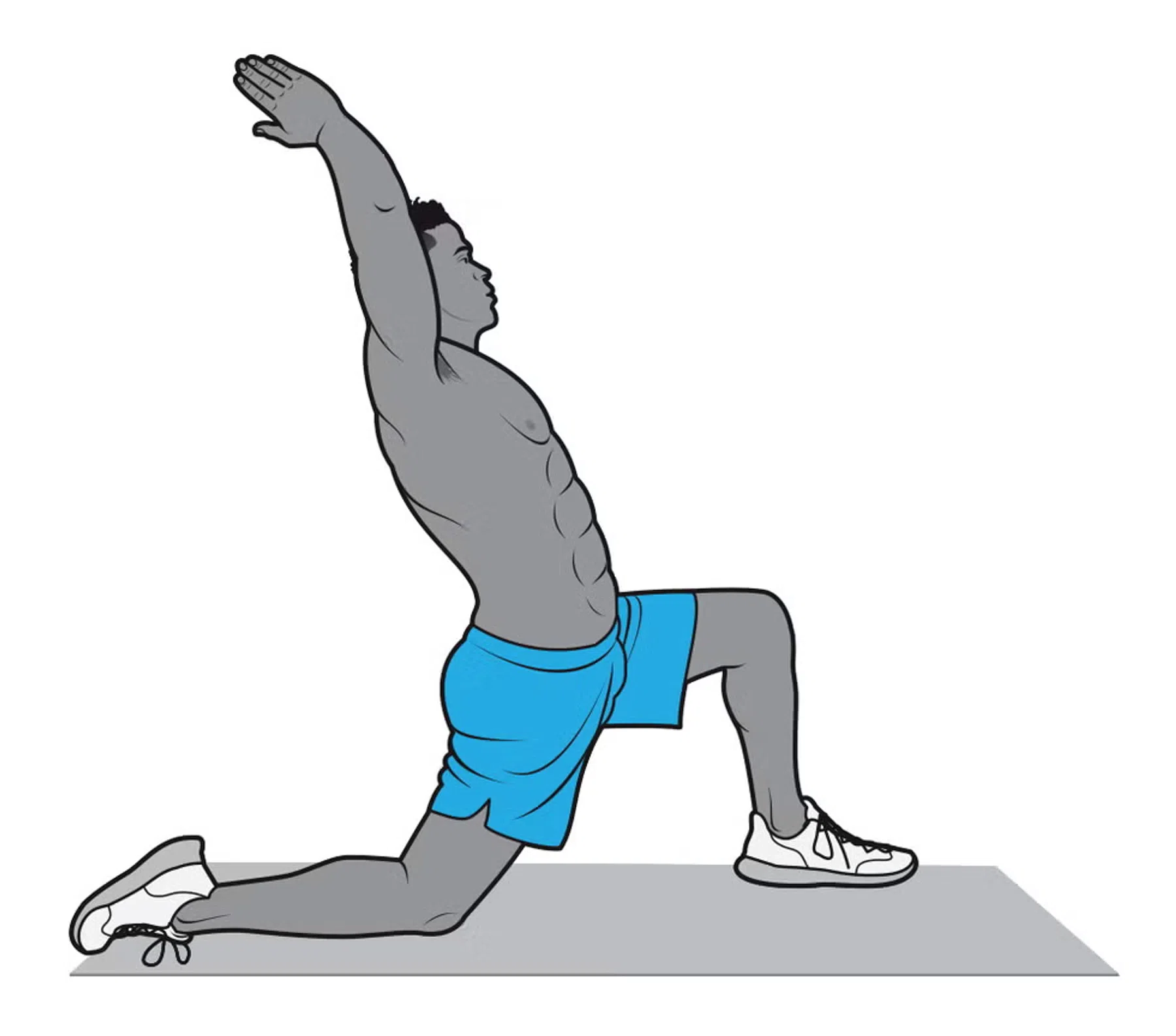 Crescent lunge illustratie